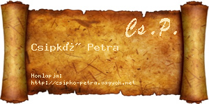 Csipkó Petra névjegykártya