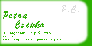 petra csipko business card
